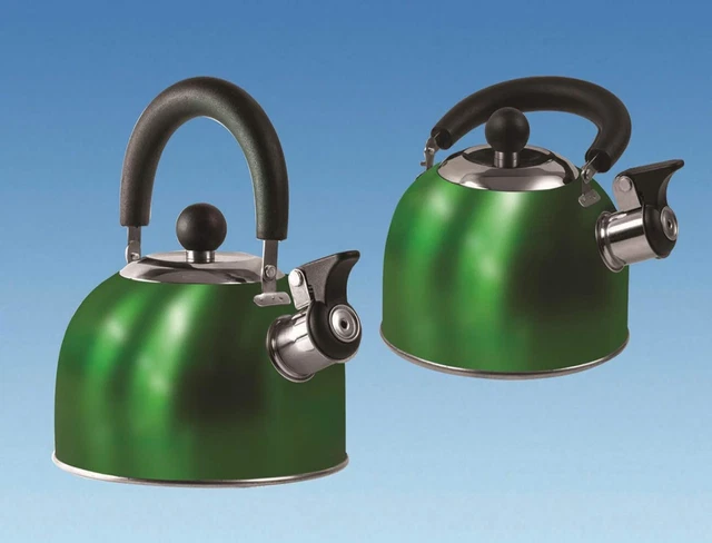Bollitore Da Campeggio Prima 2,5L Con Fischietto E Piano Cottura &ndash; Acciaio Inox E Manico Fenolico Crema