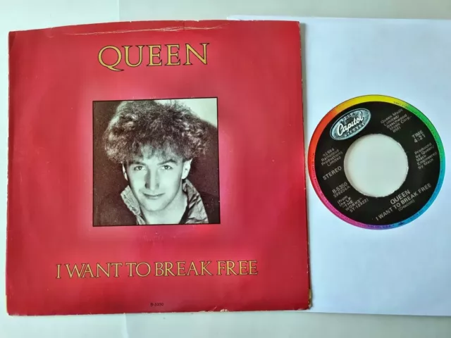 Queen/ Freddie Mercury - I want to break free 7'' Vinyl US John Deacon Cover