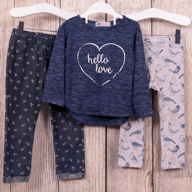 Girl's 18-24 Months H&M Nutmeg Bundle Leggings Long Sleeved Top Combine P&P