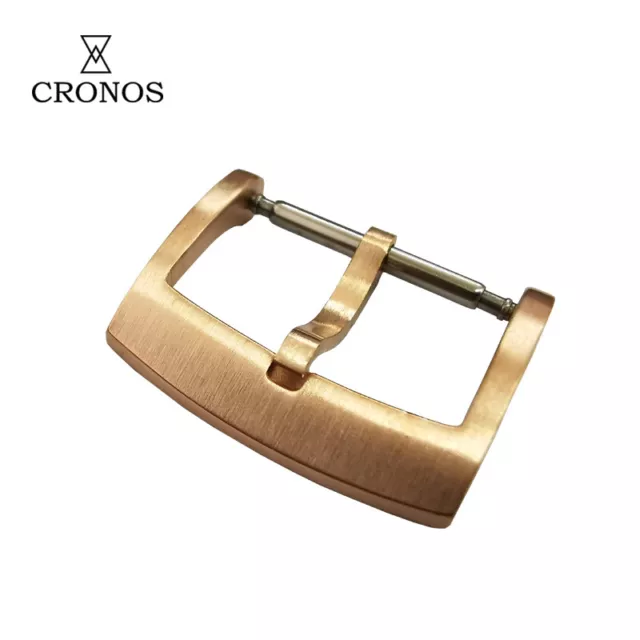 Piezas de reloj Cronos hebilla bronce CuSn8 18 mm 20 mm 22 mm con cepillado