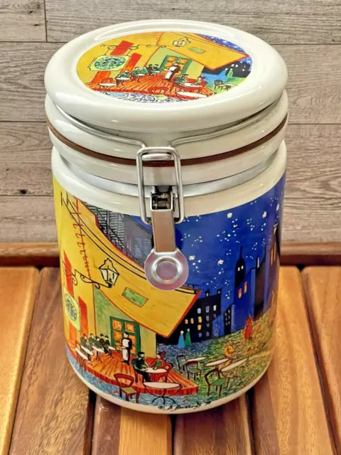Vintage Starbucks Cafe Terrace at Night Coffee Canister by Van Gogh Rare Mug Cup Vintage Starbucks Cafe Terrace at Night Coffee Canister by Van Gogh Rare Mug Cup