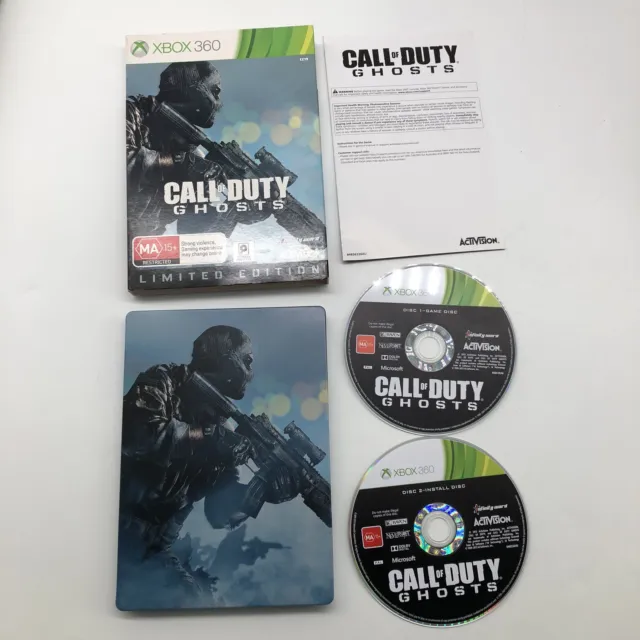 COD Call of Duty Ghosts Limited Edition Steelbook Xbox 360 Game + Manual