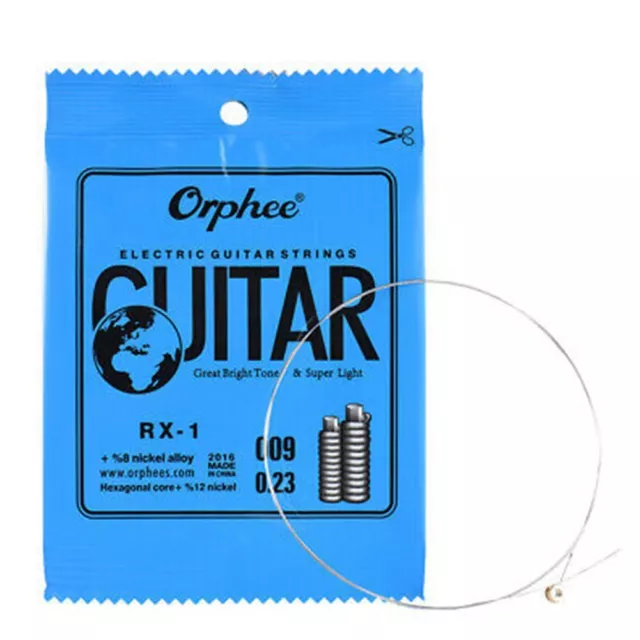 Orphee Single Strings for Electric Guitar 1st EString ( 009) Pack of 10