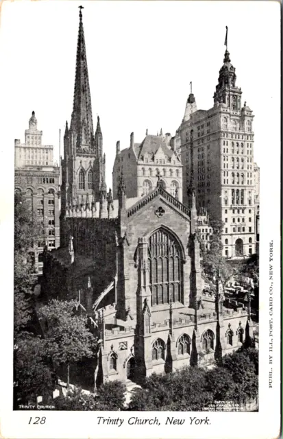 Postcard New York City Trinity Church c1900-1907 Antique Vintage Unposted UDB