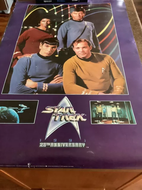 STAR TREK 1991 25th Anniversary-SPOCK-KIRK-MCCOY-UHURA POSTER