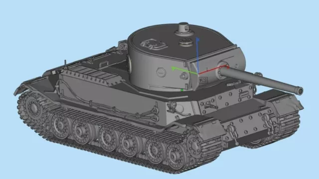 Kit modelo alemán Tiger P tanque Tiger 105 mm impreso en 3D 1/72/35 sin pintar