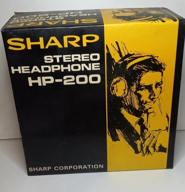 Casque Stéréo Vintage Sharp HP-400H, 2 Voies, Japon, Années 70, Neuf (ouvert)