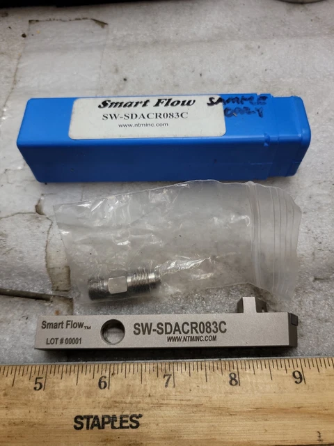 Smart Flow Indexable Lathe / Grooving Tool Holder 1/2" Shank  Sw-Sdacr083C Nib