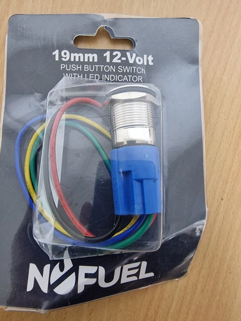 QZKJQDD 12mm Wasserdichter Drucktaster - Selbstsperrend, IP65, 250V/6A Mit Kabel (2 Stück)