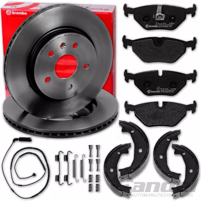 brembo BREMSSCHEIBEN 294mm + BELÄGE + HANDBREMSE HINTEN passend für BMW 3er E46