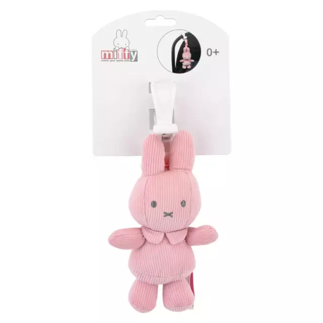 Miffy - Pink Rib: Clip & Go Jiggler Toy - Nursery