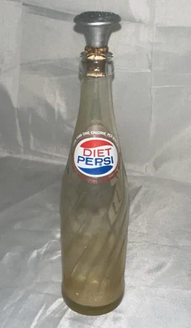 Diet Pepsi Cola Swirl Bottle 12oz ounce Rare Vintage Bottle