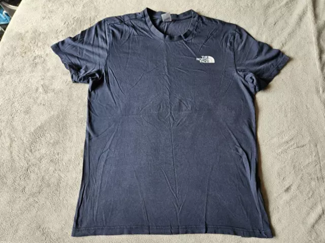 Mens Navy Blue The North Face T Shirt - Size Medium