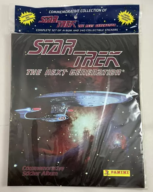 240 pegatinas conmemorativas PANINI Star Trek - The Next Generation TNG 1993 álbum