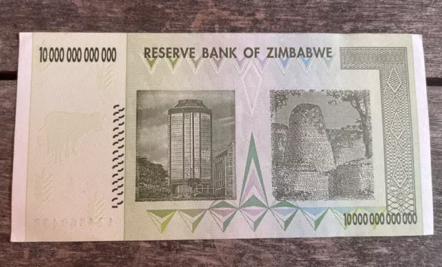 Zimbabwe 2008 10 TRILLION DOLLARS BANKNOTE AA New UNC 100 TRILLION SERIES 2