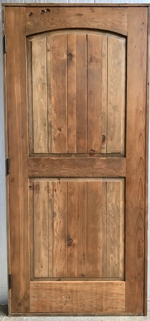 2~Rustic reclaimed solid old growth lumber Doug Fir wine room door pre hung