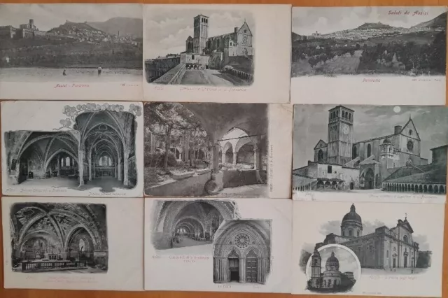 9 Antiche Cartoline Di Assisi Basso Costo - Perugia - Ed. Alterocca - Primi '900