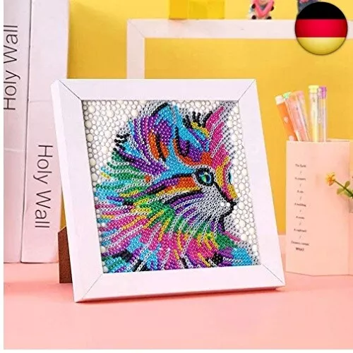 Aapxi 5d Diamond Painting Set Full Mit Holzrahmen Katze,Malen Nach Zahlen 2