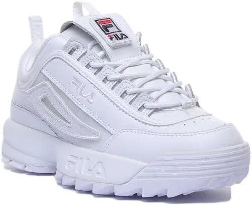 FILA Disruptor 2 Mujer Cordones Gruesos Entrenador en Blanco Talla UK 4.5 Ex