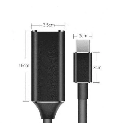 Adaptateur USB Type C vers HDMI 4K 30Hz femelle Câble vidéo Convertisseur 3