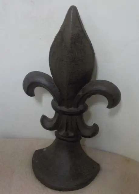 Vintage Large Cast Iron Fleur De Lis Doorstop