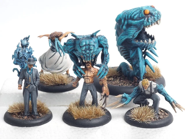 Wyrd Games Malifaux 2Nd Edition Ten Thunders Dark Debts Set. Painted. Brown 193