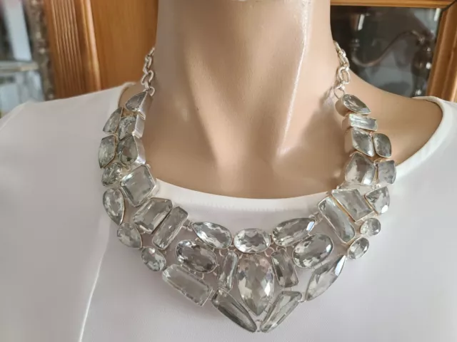 Statement Edelstein Kette Collier grüner Amethyst Silber 925