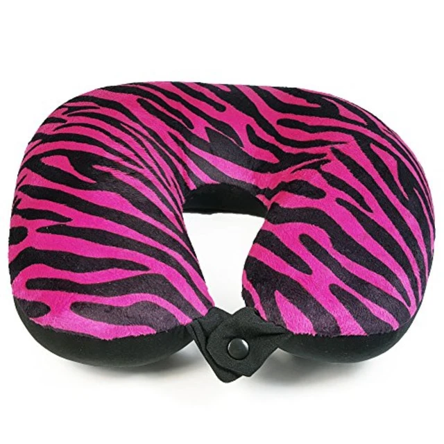 Miami CarryOn Microbeads Travel Neck Pillow  (Pink Zebra)