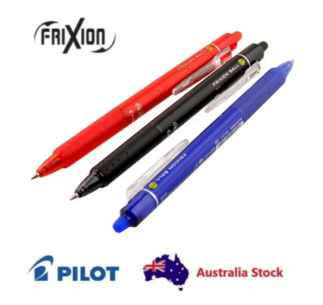 1/3/5 Pilot Frixion Ball Erasable Rollerball Pen - Blue/Black/Red - 0.5 / 0.7mm