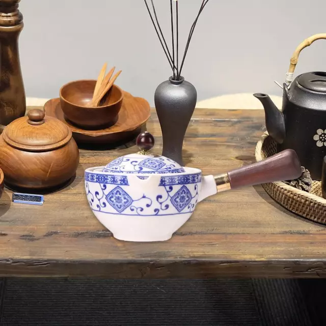 Chinese Ceramic Teapot Tea Dispenser 360 Degree Rotating for Home Office Travel