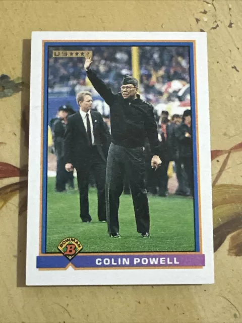 Vtg 1991 Bowman #533 COLIN POWELL RC US Army General Joint Chiefs Of  Staff NM/M