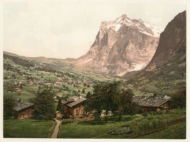 Photochromie Ancienne De Malaga (Espagne) - Panorama Desde La Farola - Circa 1898 - 17x44cm