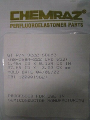 GREENE TWEED CHEMRAZ ORing; PLASMAPRO 9110-SSE38 AS-568A-110 CPD E38 Lot of 25 