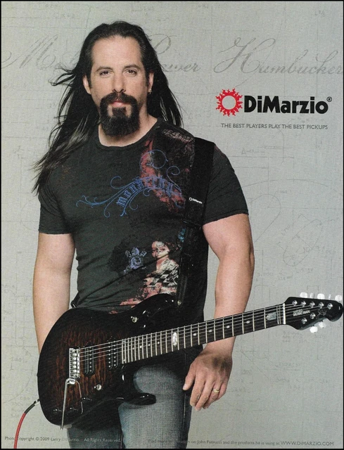 Dream Theater John Petrucci DiMarzio Pickups on Music Man guitar ad print