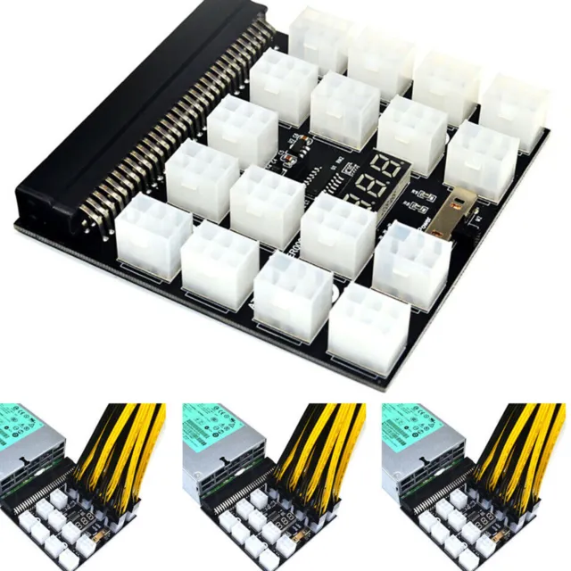 PCI-E 17x 6Pin Mining Power Breakout Board Adapter for HP Server PSU GPU