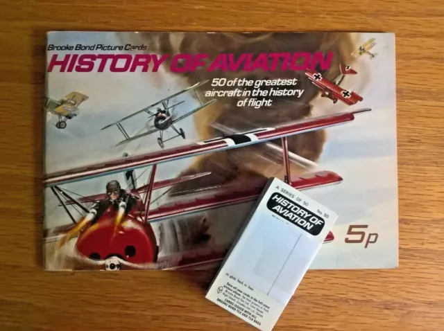 Brooke Bond tea cards: History of Aviation loose set + empty unused album