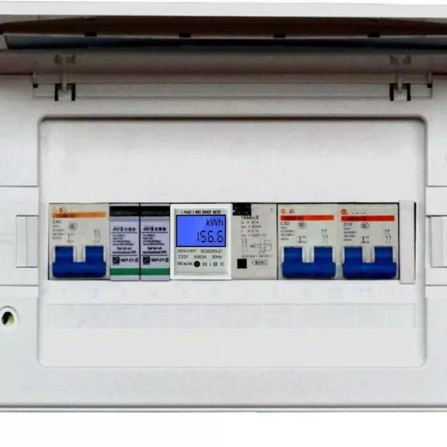 220V Digitale LCD-Stromzähler, Einphasiger Stromzähler, 5 (80) A Stromzähler