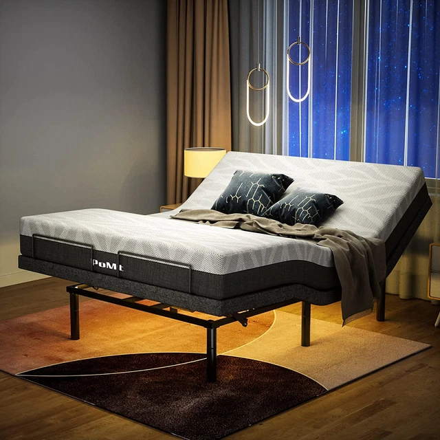 Adjustable Bed Base Quick Assembly Adjustable Frame Electric Bed with Wireless R