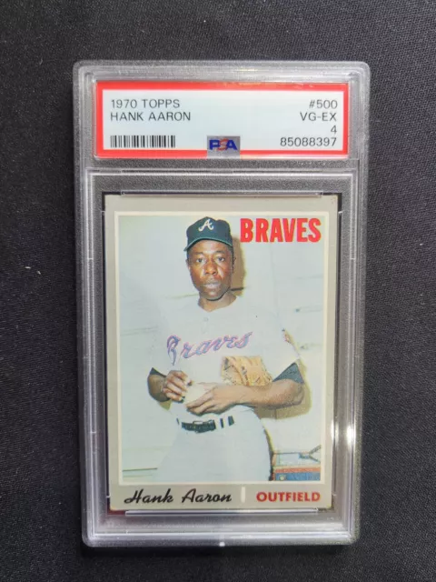 1970 Topps Baseball Hank Aaron #500 PSA 4 VG-EX