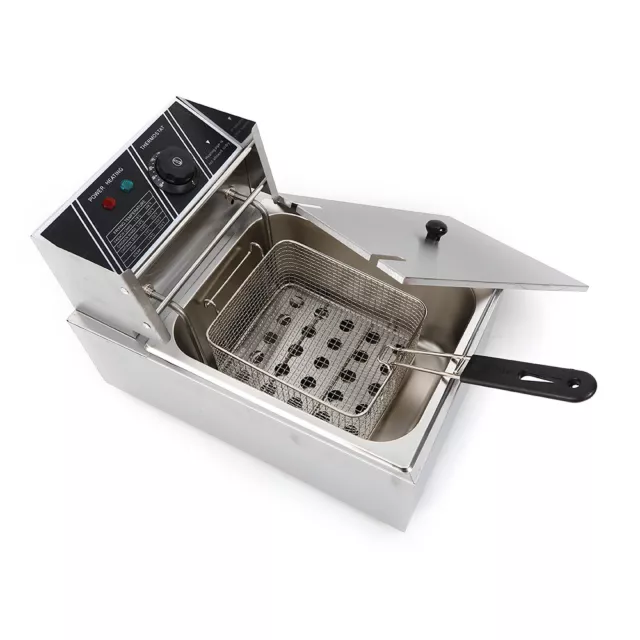 Commercial 6L Extra Large Electric Deep Fryer Cooker Restaurant Fry Basket USA