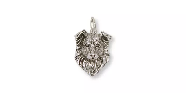 Border Collie Charm Jewelry Sterling Silver Handmade Dog Charm BE1-C