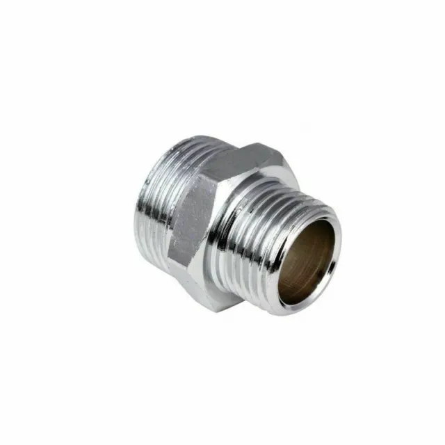 Water Pipe Reducer 3/4" x 1/2" BSP Threaded Nipple Connector Coupling