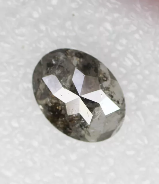 1.05 Karat Grau Salz Und Pfeffer Ovale Form Schöne Natürlich Loser Diamant