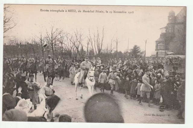 METZ - Moselle - CPA 57 - Military - 1918 Triumphal Entry of Marshal Pétain