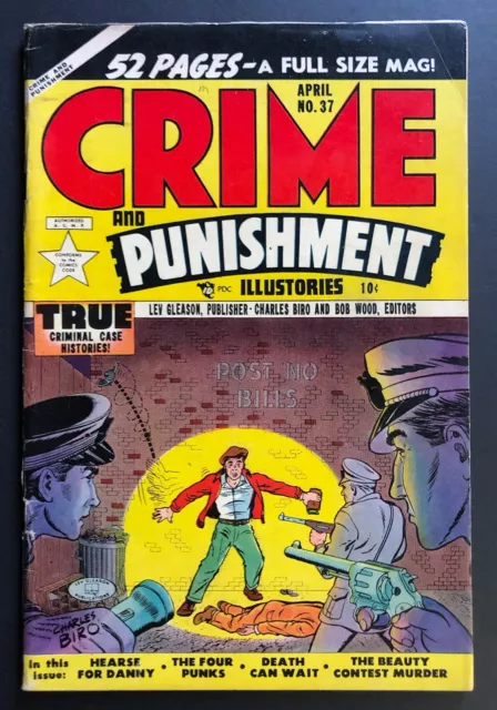 Crime and Punishment 37 April 1951 Lev Gleason Pre-Code Charles Biro Guardineer