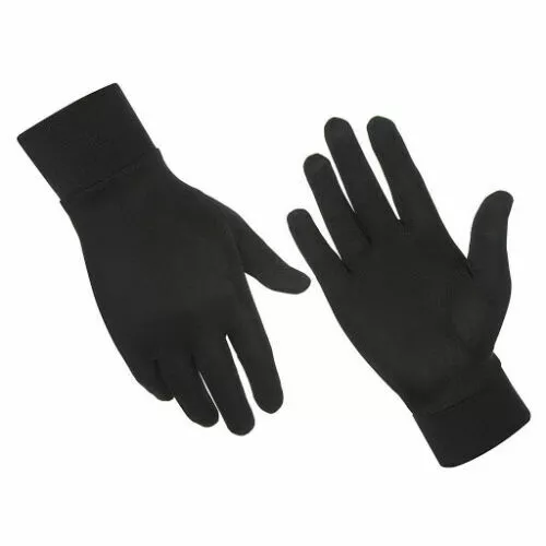 Thin Silk liner inner Gloves Ski motorcycle skiing walking cycling Thermal black