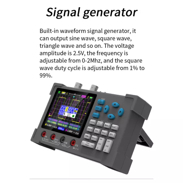 3in1 Dual Channel Oscillometer Digital Oscilloscope Multimeter Signal Generator 3