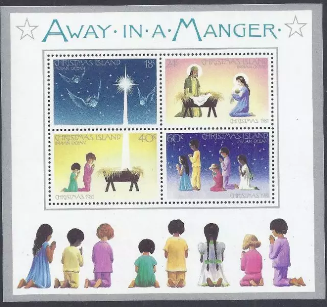 Christmas Island MNH MUH - 1981 Christmas  - Away in a Manger (Sheetlet)