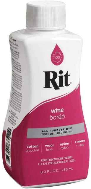 Tinte líquido para todo uso Rit Dye Rit, vino, 236 ml