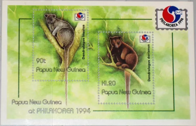 PAPUA NEUGUINEA NEW GUINEA 1994 Block 6 845 PHILAKOREA Tree Kangaroos Känguruhs